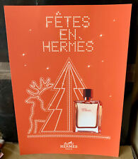 Affiche carton 30 x 42 cm, Fêtes en Hermès, parfum Terre d'Hermès