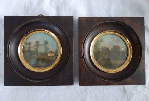 Paire tableaux miniature - paire,