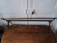 ANCIEN PORTE MANTEAU/ PORTE BAGAGE MURAL EN LAITON