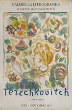 Constantin TERECHKOVITCH Affiche en lithographie 1975 Mourlot Dessert Mourlot