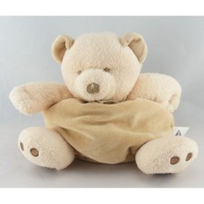 Doudou ours boule beige écru foulard vichy ELC - 7523