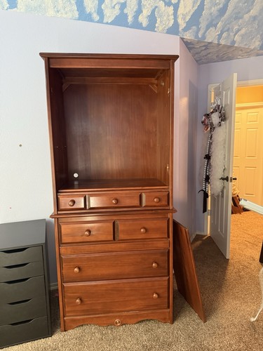 Solid wood armoire - wood, cabinet