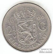 Pays-Bas km-no. : 191 1969 coq Nickel très très beau 1969 2-1/2 florins juliana