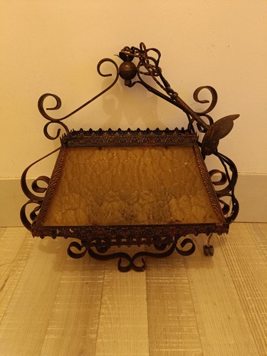 Lustre ancien fer forgé - lustre,