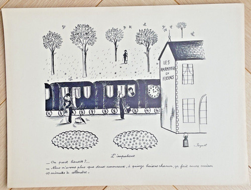 Peynet gravure humouristique - peynet,