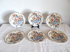 6 ANCIENNES ASSIETTES en Faïence de GIEN à Décor COQ et PIVOINE Signées