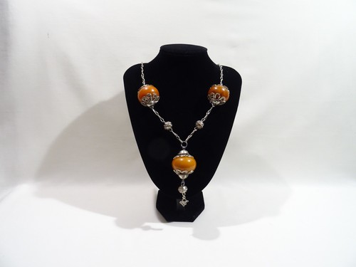 Ancien bijou collier - ancien, ambre
