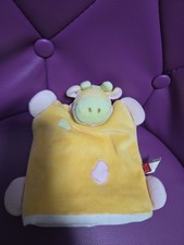 Doudou plat marionnette vache