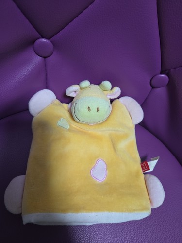 Doudou plat marionnette - , vache