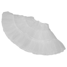  Jupon blanc 4 couches pour femme, robe Lolita, jupon court en tulle avec maille