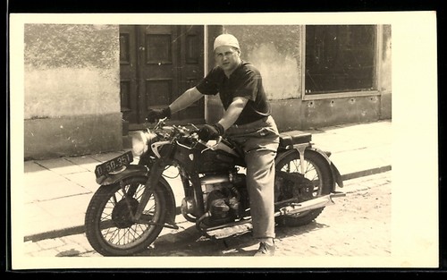 Carte postale photo moto