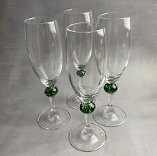 4 verre flute à champagne ARC LUMINARC boule marbré vert blanc bolw green marble