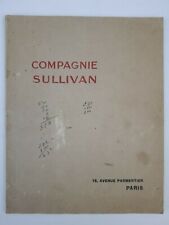 Catalogue Sullivan Chicago/Paris 1917 - Compresseurs et Machines à Air Comprimé