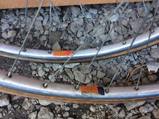 Roues AV & ARR MAVIC (ALU) vélo course vintage racing bike ( diamètre +/- 640 mm