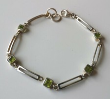 Bracelet Péridot sur Argent Sterling 925 (7,5 g)
