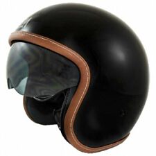 Casque Jet Approuvé ECE22.05 Moto Scooter Sport Black Taille XL LEM