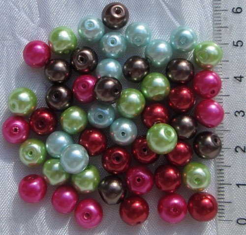 Perles verre nacre - perles,
