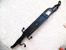 (n°1) old tool, outil ancien , crémaillère de cheminée fer forgée fin XVIIIe