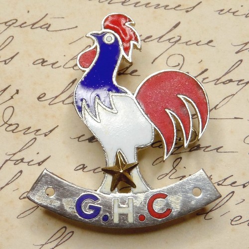 Insigne emaillé coq tricolor - emaillé.,