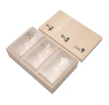 Lot de 3 verres Suntory Yamazaki Hakushu Hibiki avec boîte en bois du Japon NEUF