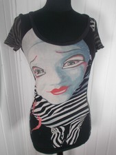 Top tee-shirt long Tunique DESIGUAL Cirque du soleil S 34/36 manches courtes 