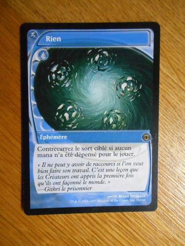 Carte magic mtg rien vf - mtg,