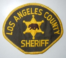 INSIGNE TISSU POLICE AMERICAINE -  SHERIFF DE LOS ANGELES - POUR COLLECTION