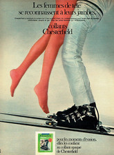 publicité Advertising 0223 1971   bas & collants Chesterfield opaque  ski