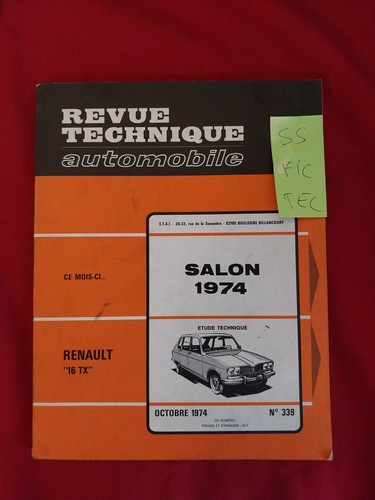 Revue technique renault tx - renault, 16