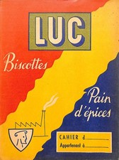 ECOLE / PROTEGE-CAHIER " BISCOTTES PAIN D' ÉPICES LUC "