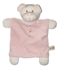 Doudou plta ours blanc rose