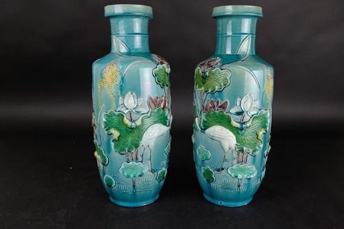 Paire vases porcelaine - paire, de