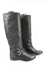 CREEKS Bottes Cuir Clouté Tête de Mort Noir T 38 Bon état