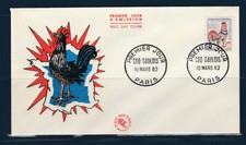 enveloppe 1er jour  le 25c coq