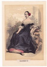 Portrait XIXe Reine d'Espagne