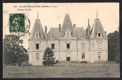 Cpa chapelle sur - la, chapelle-sur-erdre