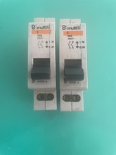 lot de 2 Interrupteurs sectionneur  2P 20A 250V MERLIN GERIN 15006