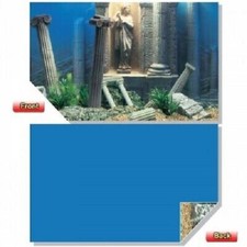 poster fond aquarium reversible 150 X 50  RUINES GRECQUES / BLEU