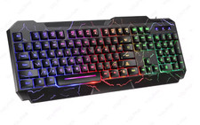 Shipadoo K620 Crack Rainbow Glow clavier QWERTY avec rétro-éclairage lumineux