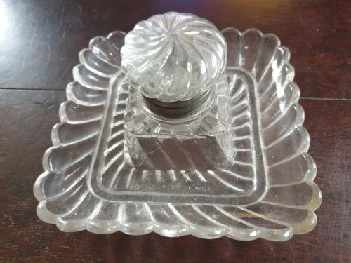 Encrier ancien french glass - encrier,