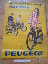POSTER  AFFICHE ORIGINALE PEUGEOT CYCLO VELOMOTEUR MOBYLETTE MOTO 103 102 PUB