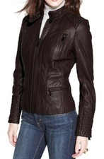 Neuf femmes marron veste cuir - neuf,