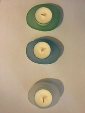 LOT DE 3 GALETS PORTE BOUGIES RECHAUD PARTYLITE NEUF