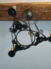 Monture de lustre Art déco fer forgé pour obus globe Muller Daum .... dlg Brandt