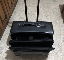 Chariot Sacs à Roulettes Valise - cuir Noir - Comme Neuve