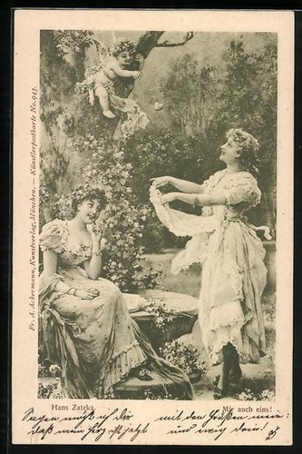 Carte postale artiste hans - carte,