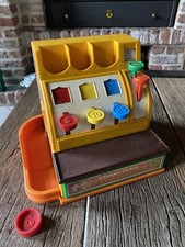 grand Jouet ancien VINTAGE Caisse enregistreuse 1974 cash registre FISHER PRICE