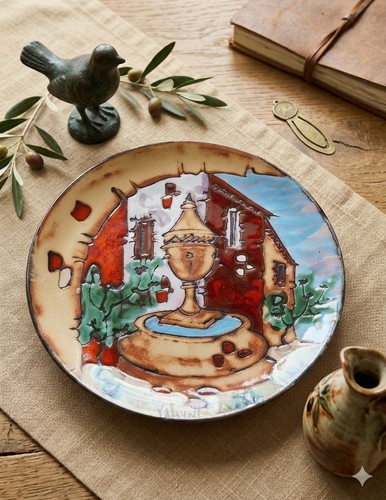Assiette décorative vallauris - décorative,