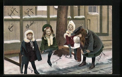 Carte postale enfants avec des