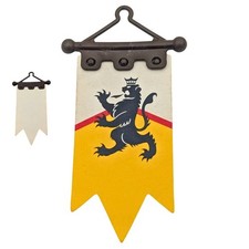 Playmobil drapeau jaune/blanc